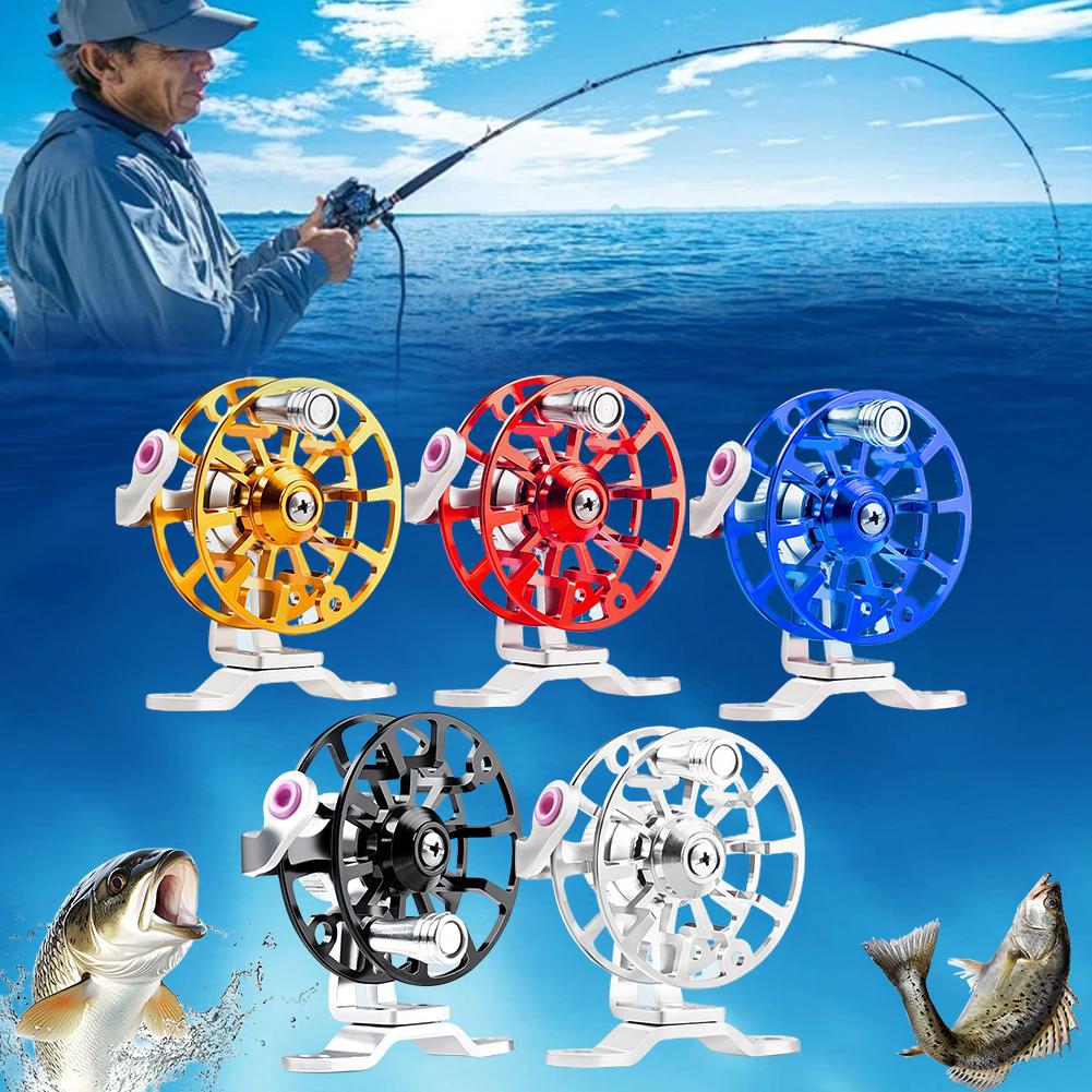 Ice Fishing Line - Mini moulinet de pêche entièrement métallique,