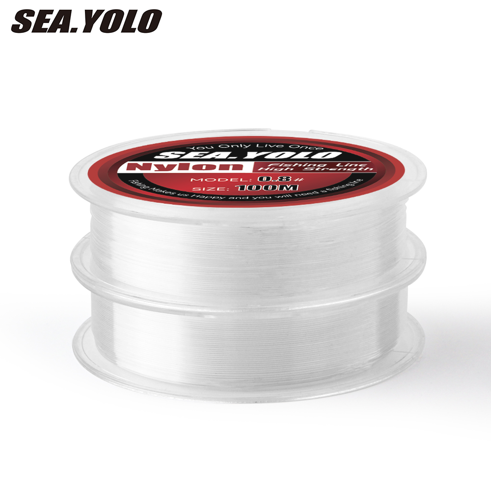 Ice Fishing Line - Sea.Yolo 100m importé solide cristal Nylon